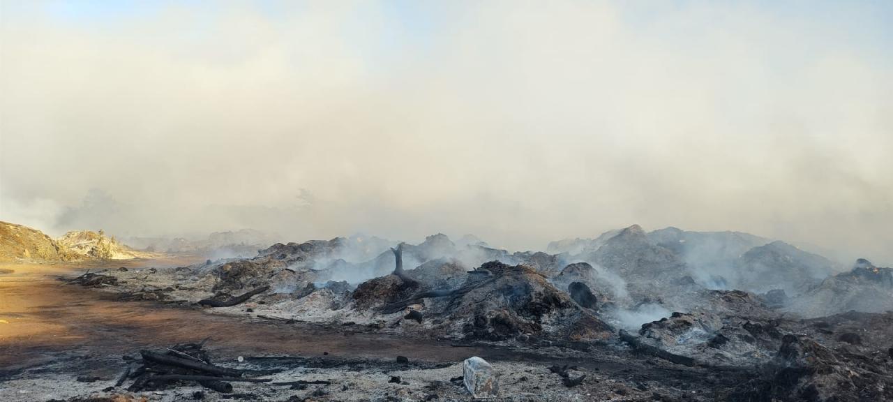 Foto 5 de 5 — Incêndio no Daae pode durar vários dias; fumaça incomoda
